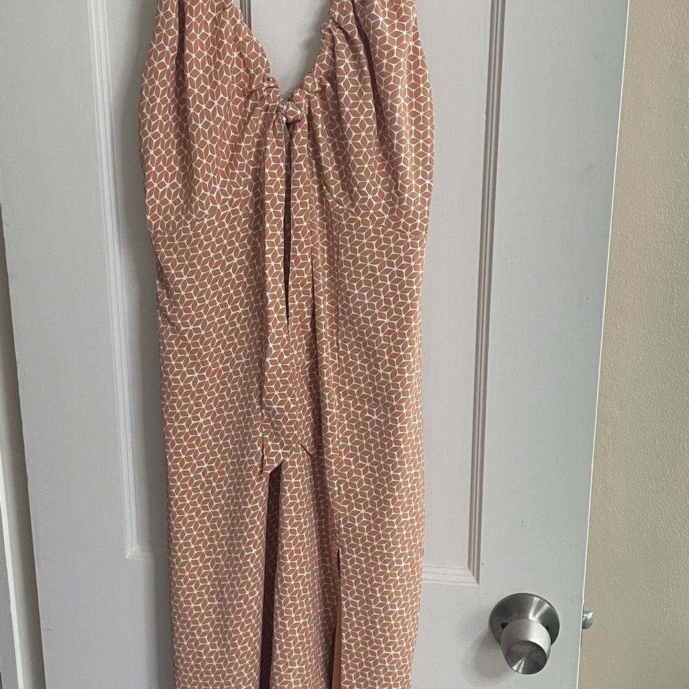 Abercrombie & Fitch Backless Dress in Peach Pattern